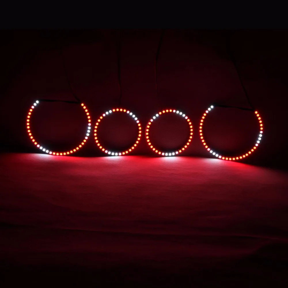 

RGBW Angel Eyes Revolving Lights DRL LED Rolling Light Multi-Color Wireless Control RF For 2005-2012 BMW 3 Series Sedan E90