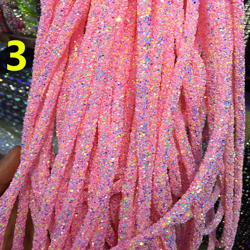 7mm diameter soft plastic tube resin and shining powder coated rope,decorative accessories,JL190503A