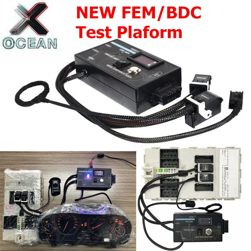 Newest Type Test Platform For BMW FEM&BDC Black Device For BMW F20 F30 F35 X5 X6 I3 Test Platform with built-in start button