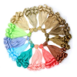Msiredoll bjd wig Accessories 1piece 20*100CM doll hair for 1/3 1/4 1/6 1/12 Gradient Color Curly bjd wigs diy Free shipping