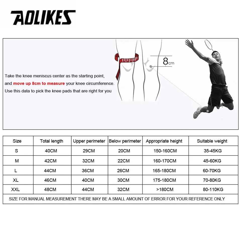 AOLIKES 1PCS Basketball Knee Pads Sleeve Honeycomb Brace Elastic Kneepad Protective Gear Patella Foam Support Volleyball Support