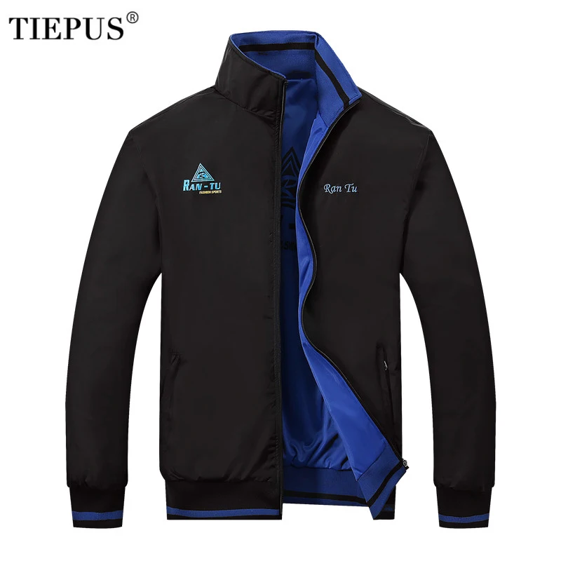 Spring And Autumn New Sportsing Jacket Men's Embroidery Print Outerwear Men's Double-Sided Casual Jacket Men's Size 4XL, 5XL