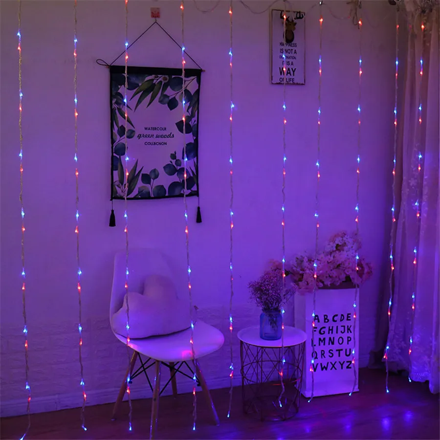 6*3M 3*6M LED Waterfall String Light Outdoor Curtain Icicle Light Meteor Shower Rain Light Christmas Wedding Garland Light