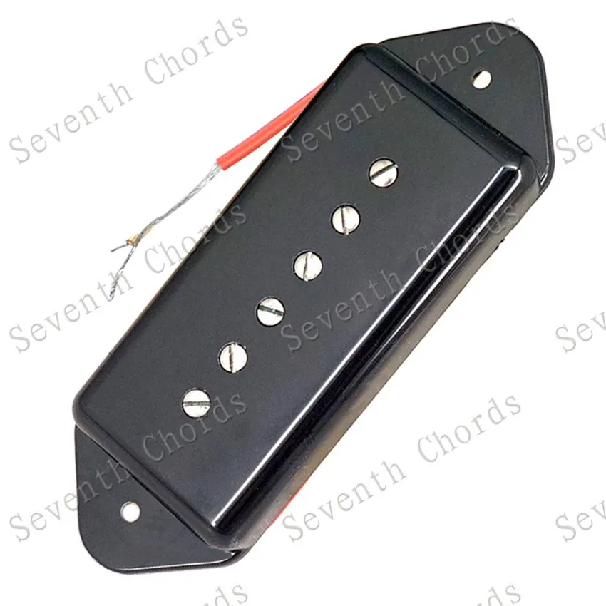 Ein Set 2 Stück schwarze Hundeohr 6-saitige Tonabnehmer für E-Gitarre Zubehör Teile Musikinstrument – Detail 5