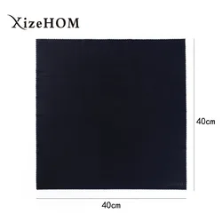 XizeHOM 40*40cm occhiali da vista in microfibra di grandi dimensioni occhiali da sole in tessuto specifiche per occhiali panno per la pulizia occhiali panno per lenti pulito nero