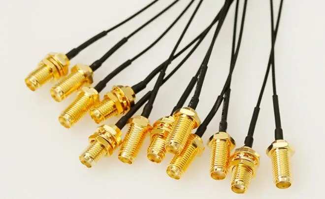 50PCS SMA Cable Straight JACK TO IPEX FEMALE connector RF Pigtail cable uFL/u.FL/IPX Antenna adapter wire for WIFI/GSM/GPS 15CM