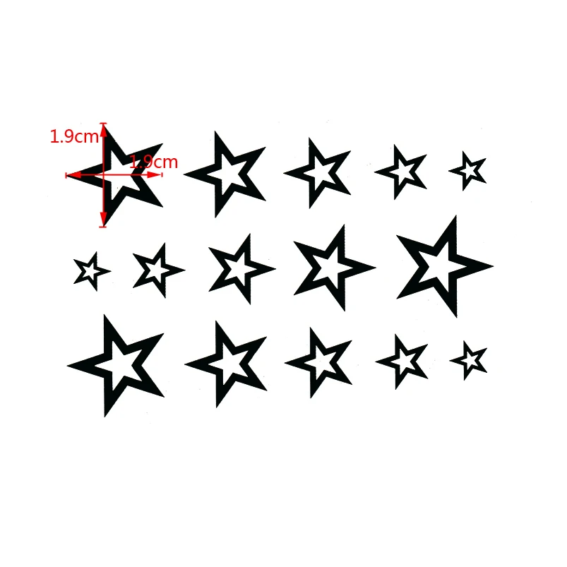 3D Star Waterproof Temporary tattoos sticker body Man's Half Sleeve Arm star Temporary Totem Tattoo Stickers Body Art Tatoo