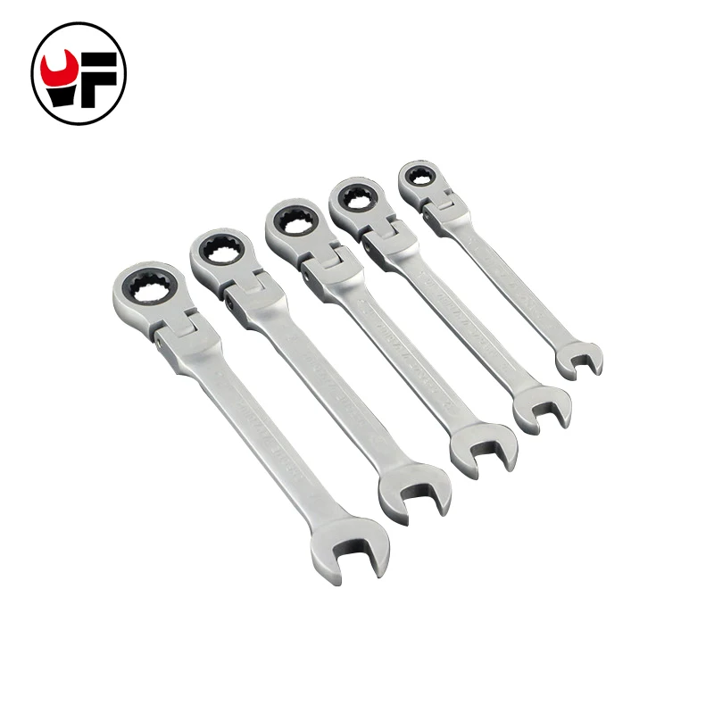 5pcs Flexible Head Repair Cars Ratchet Wrench set Combination Spanners Hand Tools For Car Kit D6115