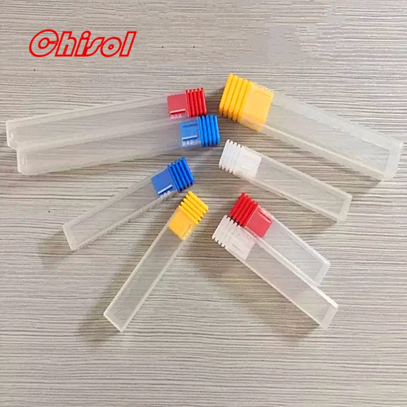 100pcs CNC End Mill Plastic Packing Box Hardware Tools PP Packaging Boxes For Drill Bit Screw Taps End mill