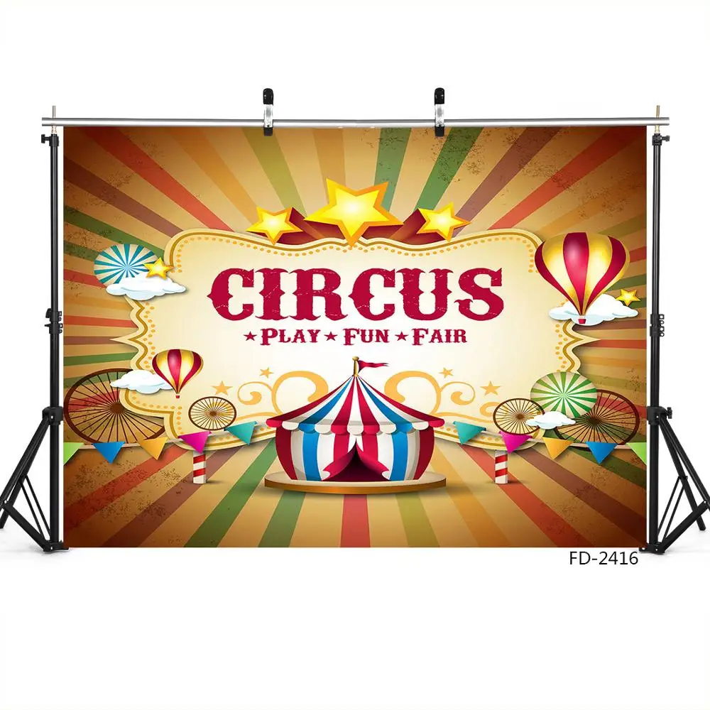 Circo carnevale panno di vinile sfondi fotografici per Studio fotografico bambini Baby Party fotofono Studio fotografico servizio fotografico