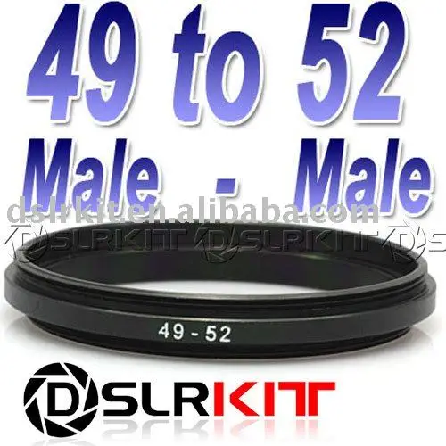 Aluminum Black Male 52mm-49mm 52-49 mm Macro Reverse Ring / reversing