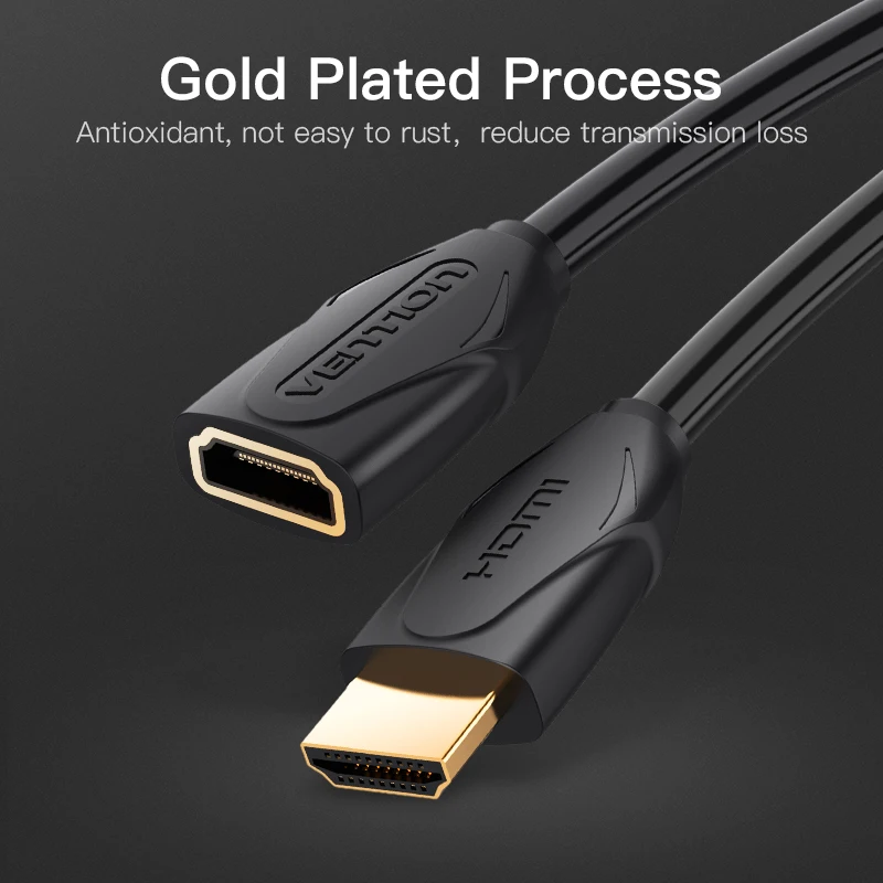 Vention HDMI prodloužení kabel pánský na ženské 1.5M/2M/3M/5M HDMI 4K 3D 1.4v HDMI prodloužena kabel pro HD TV LCD notebook PS3 projektor