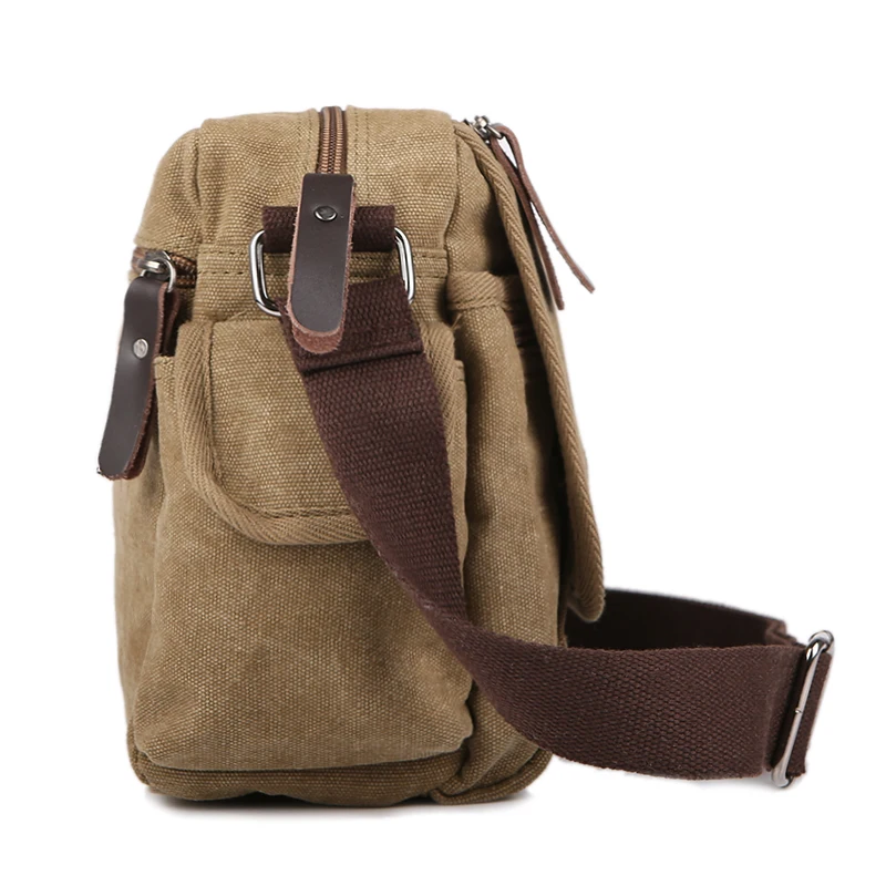 Multi-functional Casual Messenger Bags Men Canvas Leisure Men Shoulder Bags Vintage Small Crossbody Satchel Bag For Male