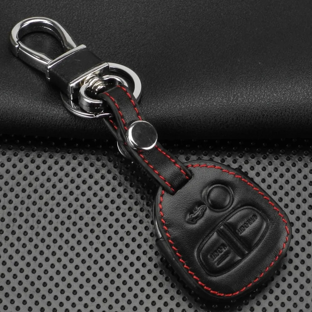 jingyuqin 3 Buttons For Mitsubishi OUTLANDER PAJERO Lancer EX / Mitsubishi ASX leather remote control car key holder key case