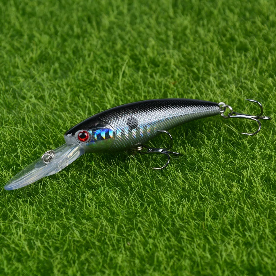 LINGYUE 9CM 8.5G Fishing Lure Hard Plastic Minnow Baits Floating Wobbler Diving 0-1.8M Crankbait 6# Hooks Trolling Pesca H054