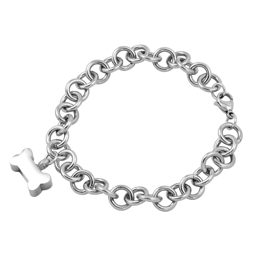 CMB5084 NEW ! 10pcs/lot  Stainless Steel Bone Ash Holder Link Chain Bracelets  Memorial Bracelets With Urn Pendant