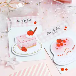 Kawaii Korean Strawberry Cake N times Sticky Memo Note Message Tab Notepad Scrapbook Sticker Memo Pads Stationery