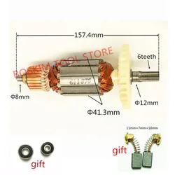 6 teeth AC220-240V  Rotor Motor Armature  for HITACHI HIKOKI C213944E 360875E DH38MS DH38SS DH38YE2 Drill Hammer