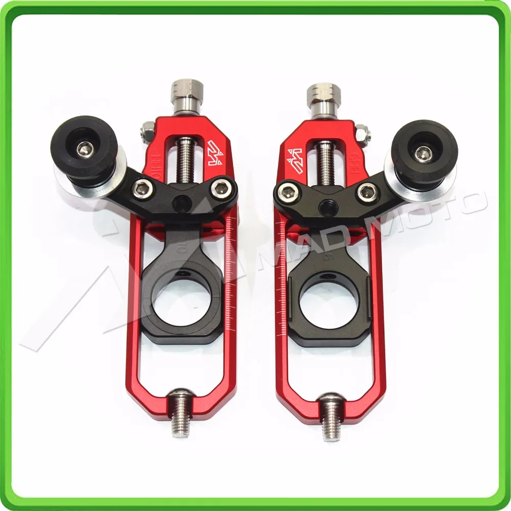 Motorcycle Chain Tensioner Adjuster with spool fit for Honda CBR1000RR 2008 2009 2010 2011 2012 2013 2014 2015 2016 Red & Black