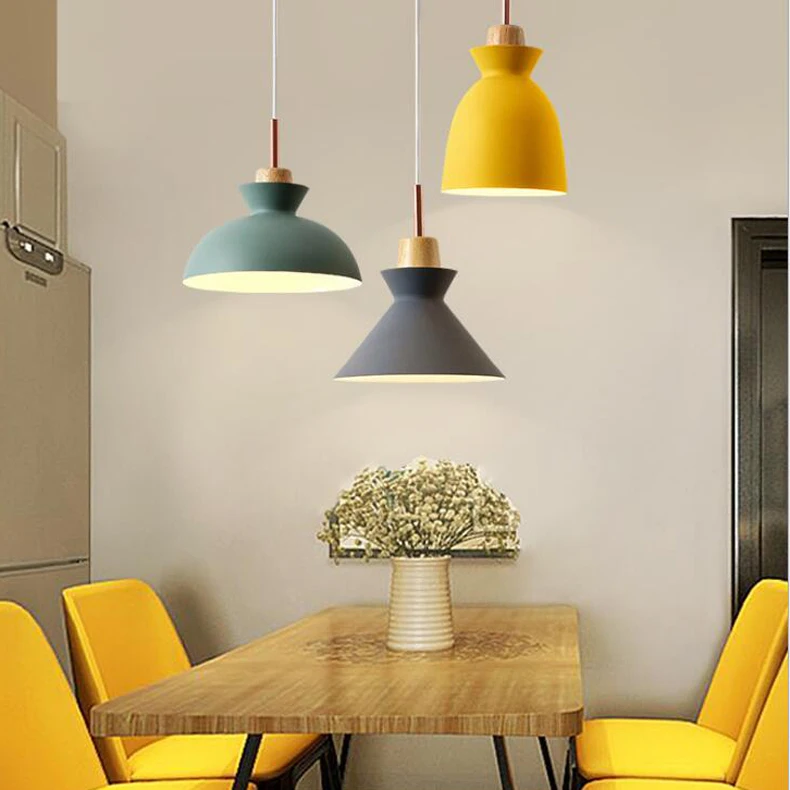 

Modern Nordic Pendant Lights Simple Restaurant/Cafe/Shop/Home Novelty Pendant Lights Colorful Restaurant Bar Lamps AC110-240V