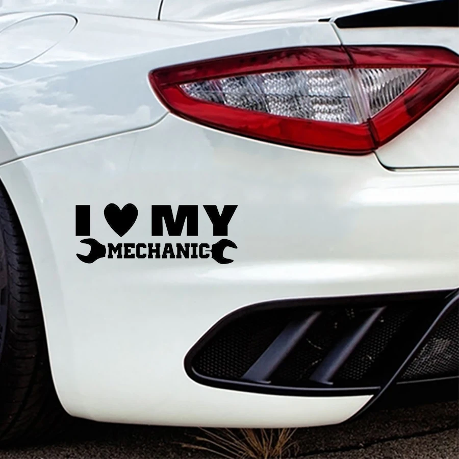 Car Sticker I Love My Mechanic Vinyl Car Wrap Be Different Creativity Classic Modern Decal