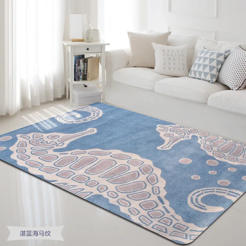 

Ocean creatures Print Plush Antiskid soft Floor Mat rugs and carpets for home living room Bedroom Shaggy Decor tapete para sala