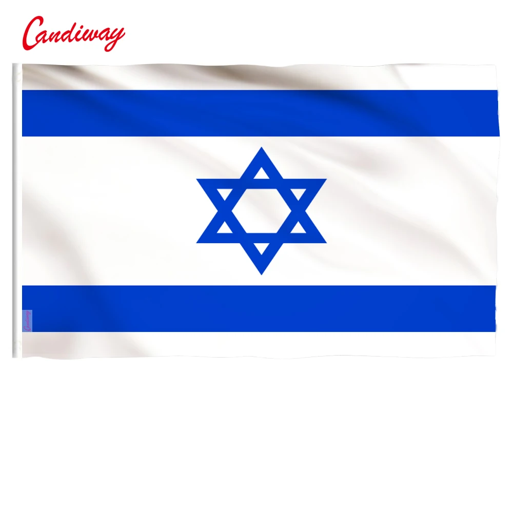 Candiway 90 x 60 cm Bandera Nacional de Israel Estrella judía Magen David Bandera del país israelí NN003