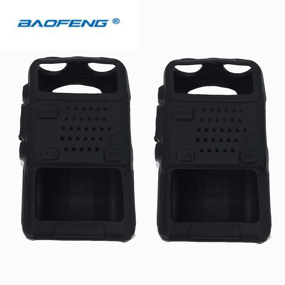 2PC Silicone Rubber Cover bumper BAOFENG UV-5R Case For Two Way Radio Baofeng UV 5R UV-5RA UV-5RE Walkie Talkie uv5r Accessories