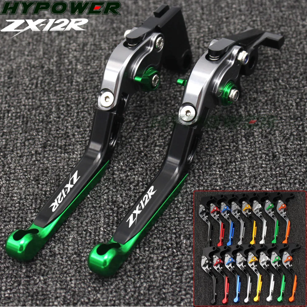 

For Kawasaki ZX12R ZX-12R 2000 2001 2002 2003 2004 2005 Motorcycle Adjustable Folding Brake Clutch Levers Handlebar Hand Grips