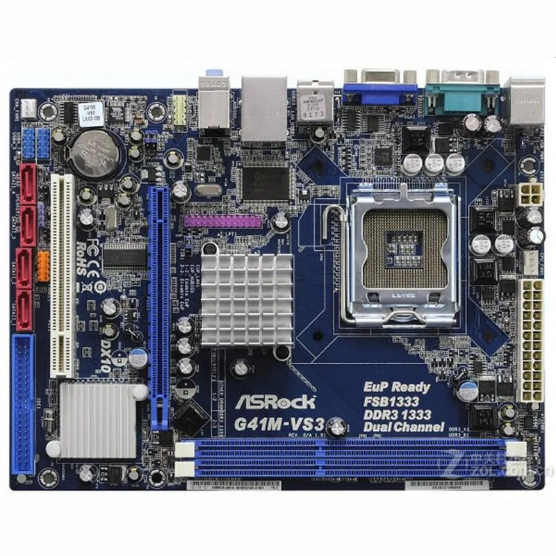 For ASRock G41M-VS3 Original Used Desktop Motherboard G41 LGA775 DDR3 8G SATA2 (Alternative GA-GA41MT-S2 -S2P S2PT D3)