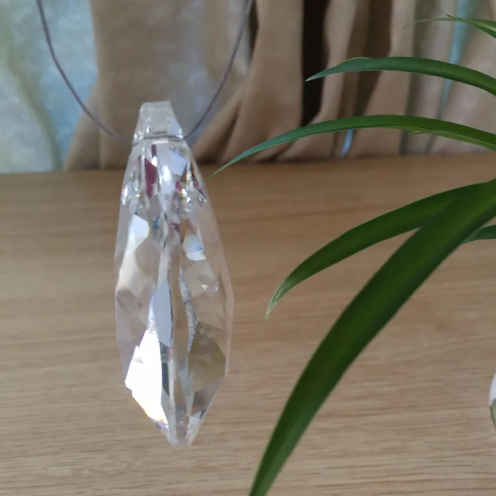 6 units 76mm Clear Redbud Shape K9 Crystal Prisms Lighting Parts Prism Crystal Chandelier Parts Glass Pendants