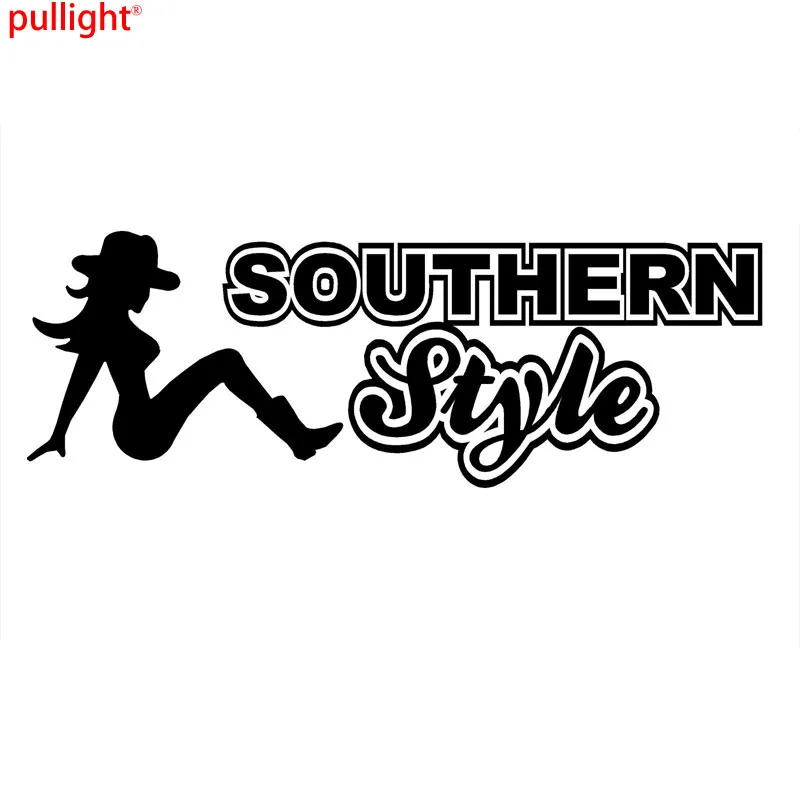 15CM * 5CM Southern Style Sexy Mudguard Rural Girl Vinyl Car Sticker Motorcycle SUV Bumper