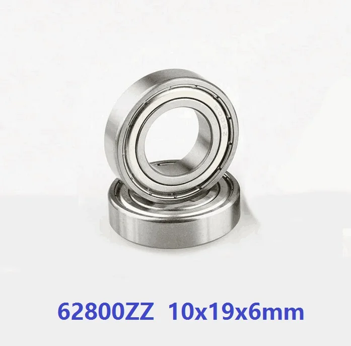 

100pcs/lot 62800ZZ 62800 ZZ 2Z double shielded 10x19x6 mm Deep Groove Ball bearing 10*19*6mm 62800Z