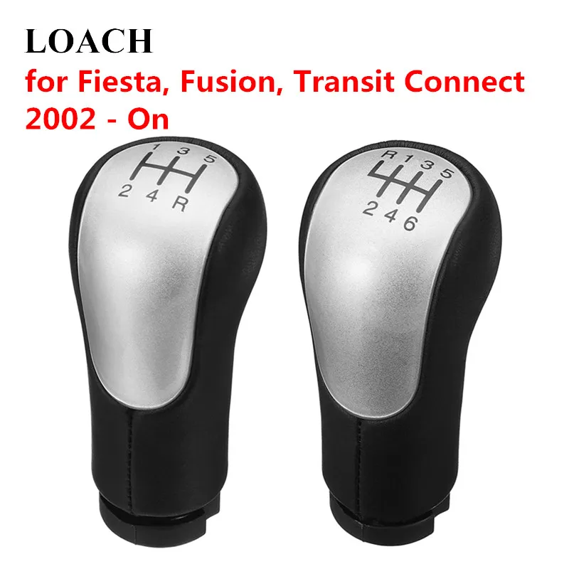 5 6 Speed Gear Shift Knob for Ford Fiesta Fusion Transit Connect 2002-On Gearknob Ball Lever Stick POMO Pen Arm Gearshifter