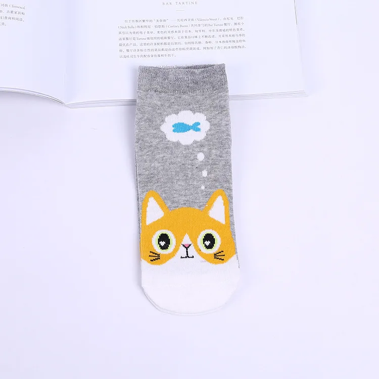 2018 Autumn New Pattern Cartoon Directly Plate Sock Animal Beloved Daughter Socks Cotton Comfortable Boat Socks 1pair=2pcs ws404