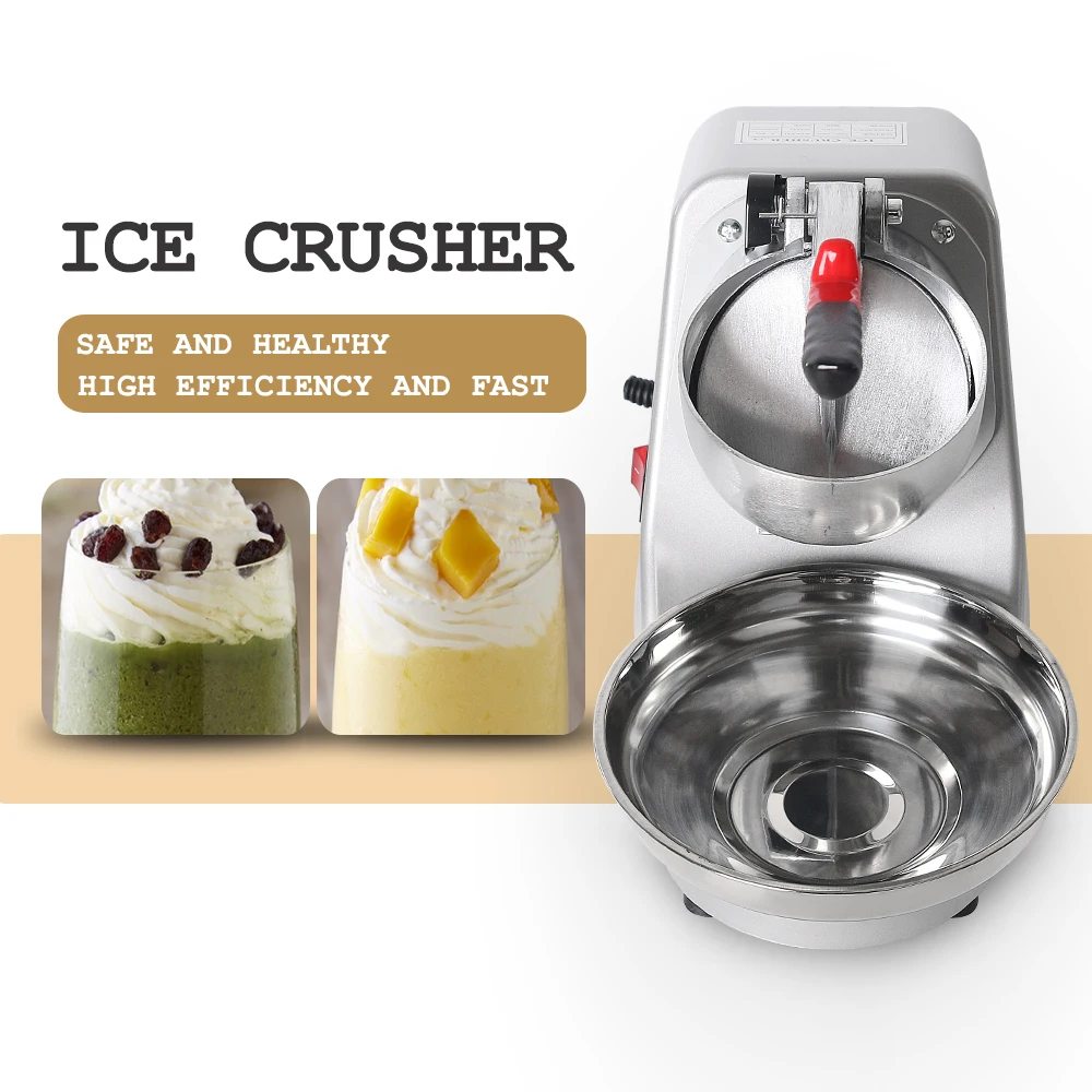 ITOP Commercial Electric Ice Crusher Ice Shaver Chopper Commercial DIY Ice Cream Maker for Coffee Shop Hotel