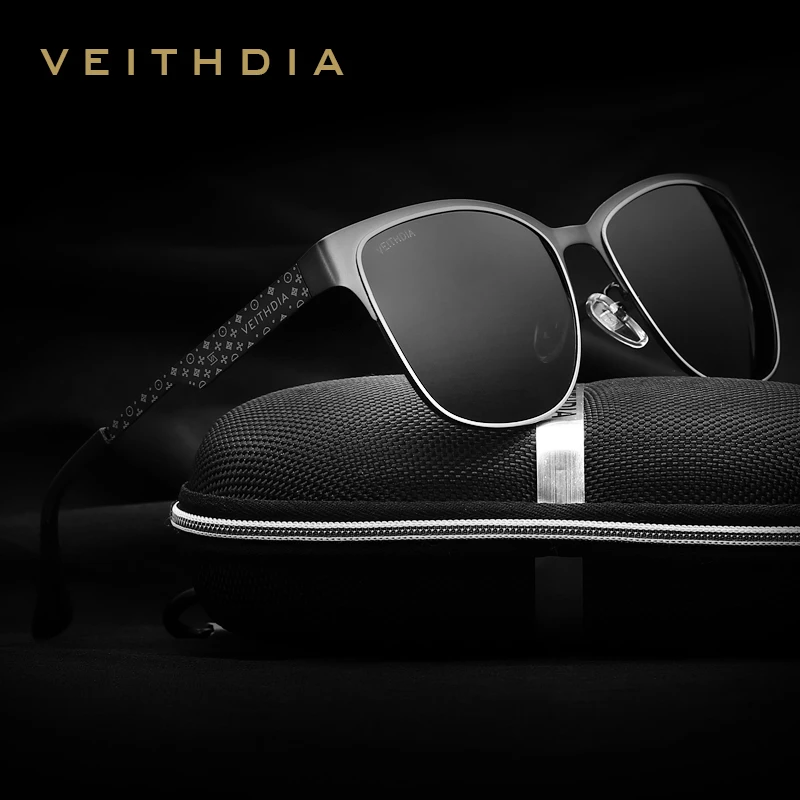 VEITHDIA Brand Designer Sunglasses Stainless Steel Sun Glasses Polarized UV400 Men Women Eyewear For Mal  Blue Mirror Lens 3580