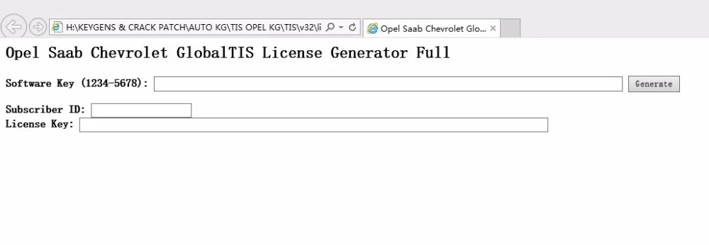 Opel Saab for Chevrolet Global TIS keygen 2016