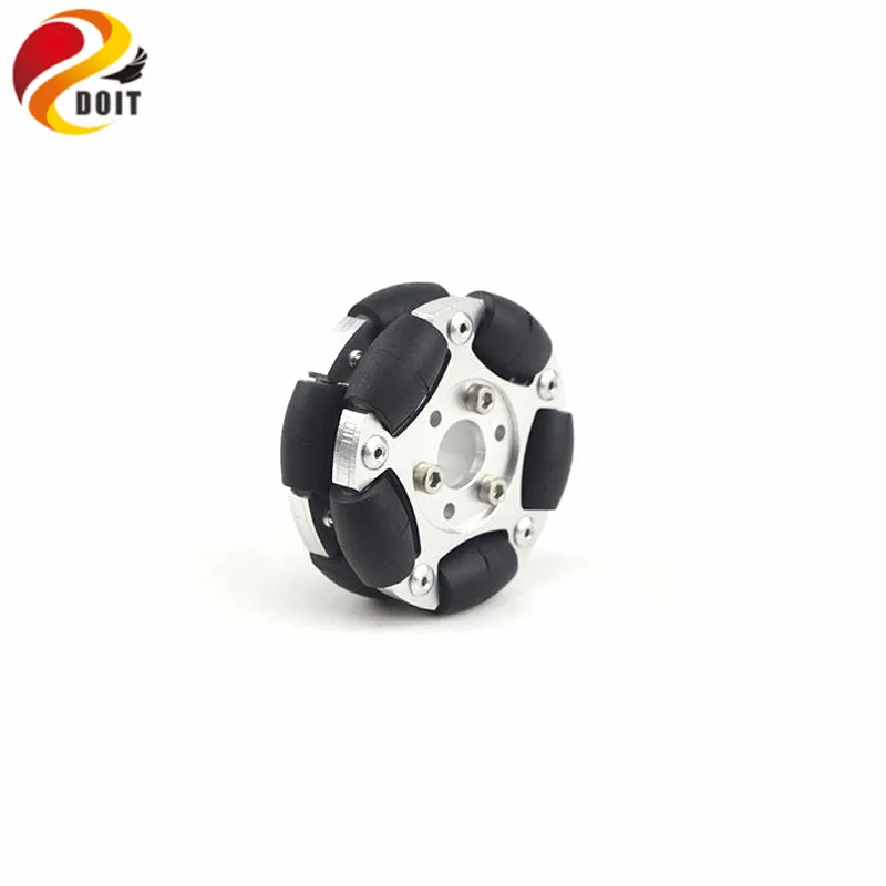 

DOIT 60mm Aluminum Double Omni Wheel/Robot Competition Cmni-directional Wheel for Robot Tank Car Chassis DIY RC Remote Control