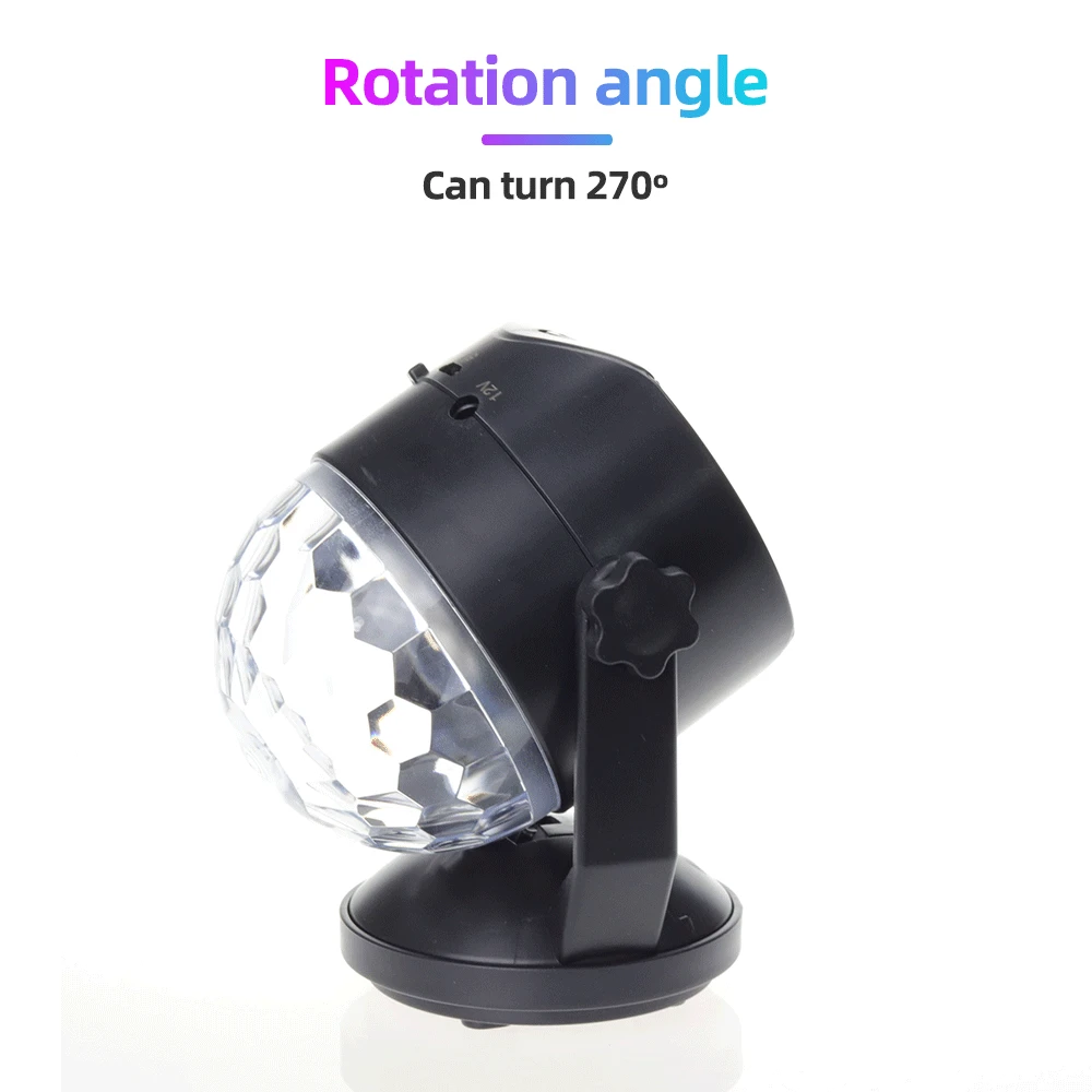 LED Stage Lighting Sound Activated Party Lights RGB Disco DJ Party Light Battery Powered/USB Plug Magic Ball Laser Projector