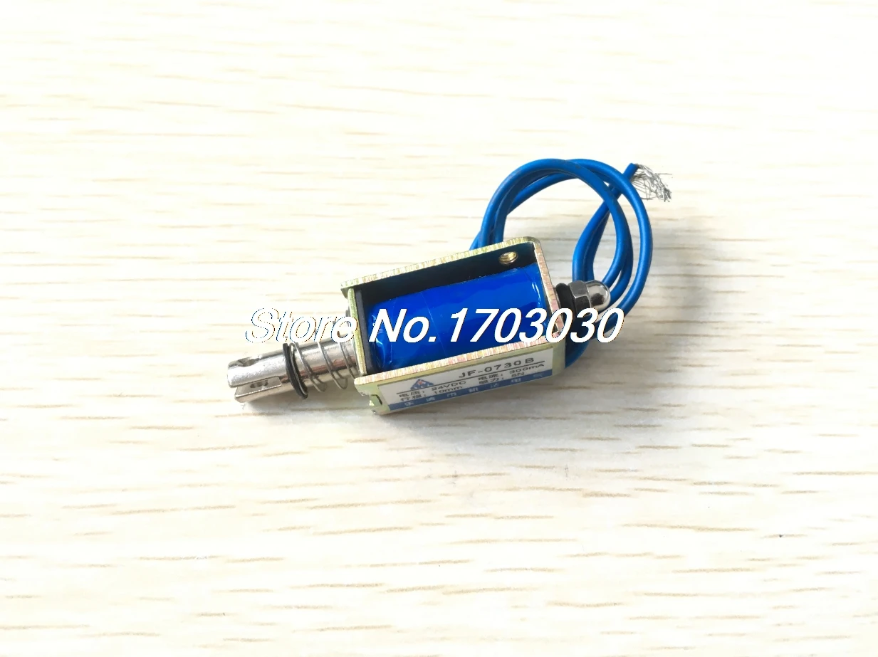

DC 24V 300mA Open Frame Push Type Solenoid Electromagnet 0.08Kg Force