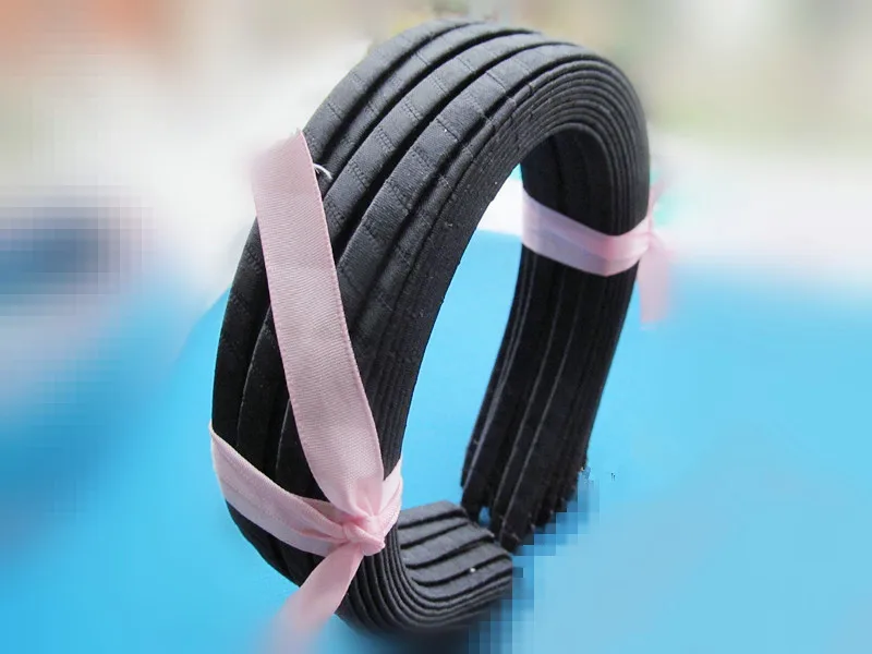 

50pcs 7mm Wide Black Ribbon Wrapped Headband/Hairband Charm Finding,Hair Accessory,DIY Accessory Jewellry Making