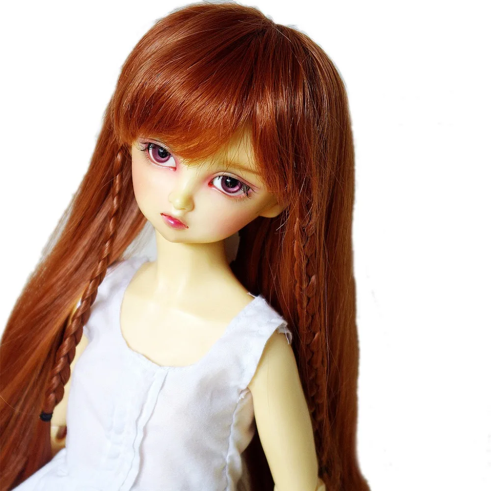 

[wamami] 97# Brown Wavy Long Wig For 1/4 MSD AOD DOD DZ BJD Dollfie 7-8" Inch