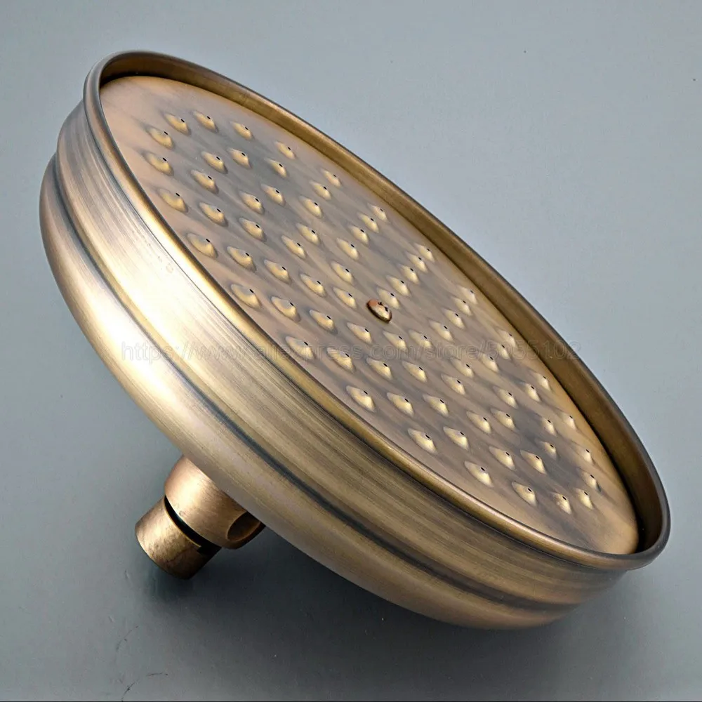 8 inch Anitque Brass Copper Round Bathroom Rain Shower Head Home Bathroom Product (Standard 1/2\