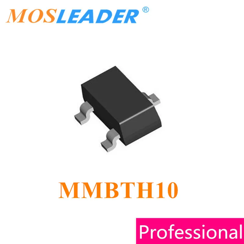 

Mosleader MMBTH10 3EM SOT23 3000 шт. MMBTH10LT1G Силовые транзисторы NPN, алюминиевая крышка, 25В 50mA MMBTH-10 Сделано в Китае