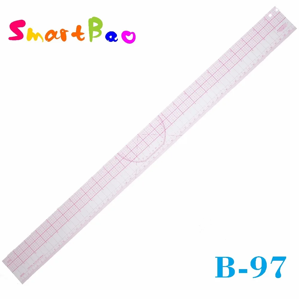 60cm Long Grading Scale Metric and Inch Clothes built-in Calibration Ruler Stationery Clothes Soft Rulers, 1mm Thick  B-97