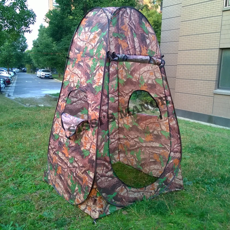 Camouflage Portable Outdoor Shower Tent Dreesing Toilet Photography Pop Up Tent Single Privacy Watching Game Bird Car Beach Tent