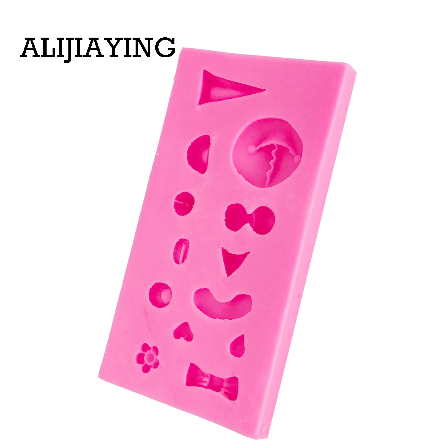 M1393 DIY Bow animal mouth nose ear eyes silicone mold cake dessert Decorating Gumpaste fondant Polymer Clay craft Resin mould