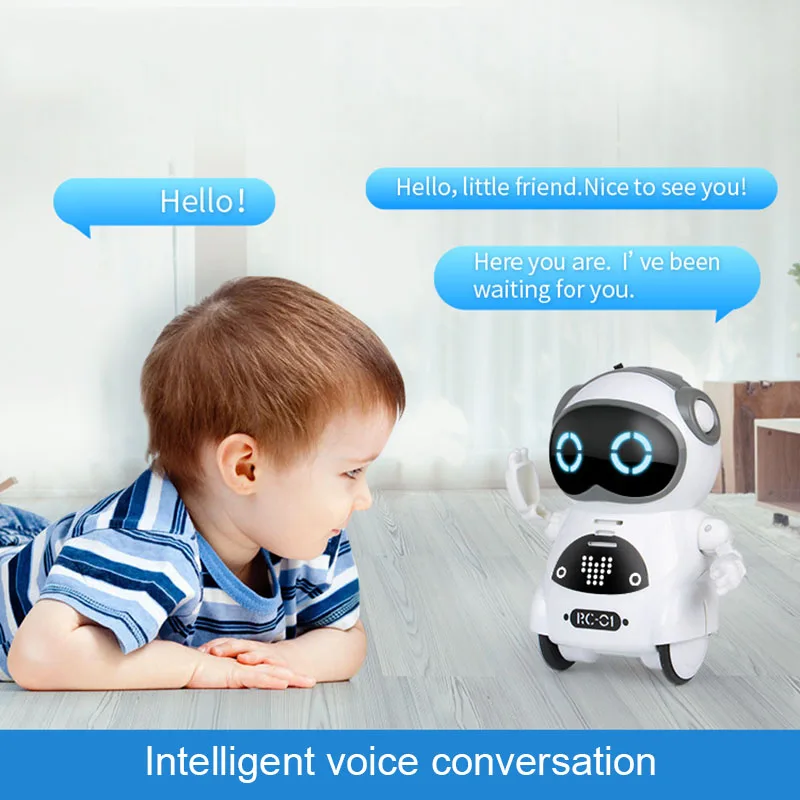 New Multifunctional Electric Voice Smart Mini Pocket Robot Early Educational Interaction Tale Robot