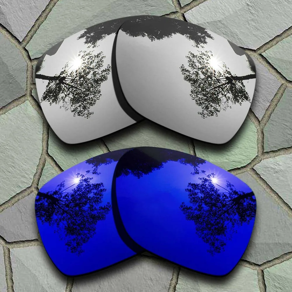 

Chrome Titanium&Violet Blue Sunglasses Polarized Replacement Lenses for Oakley Deviation